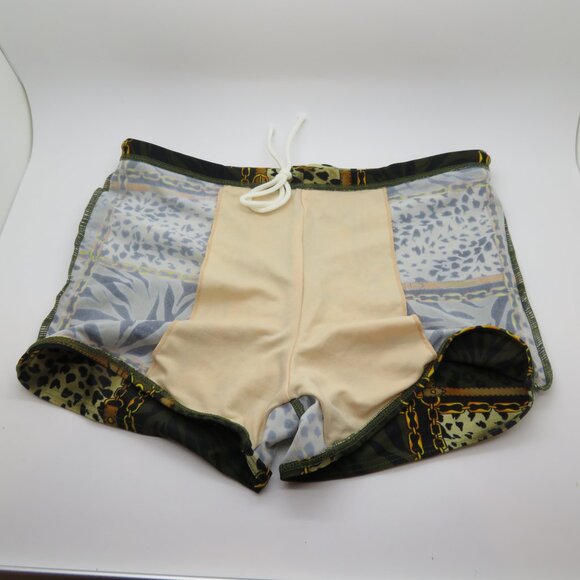 Boys Small Brown Swim Trunk Shorts Leopard Sun Pool Beach Lounge Sample New - Picture 9 of 12